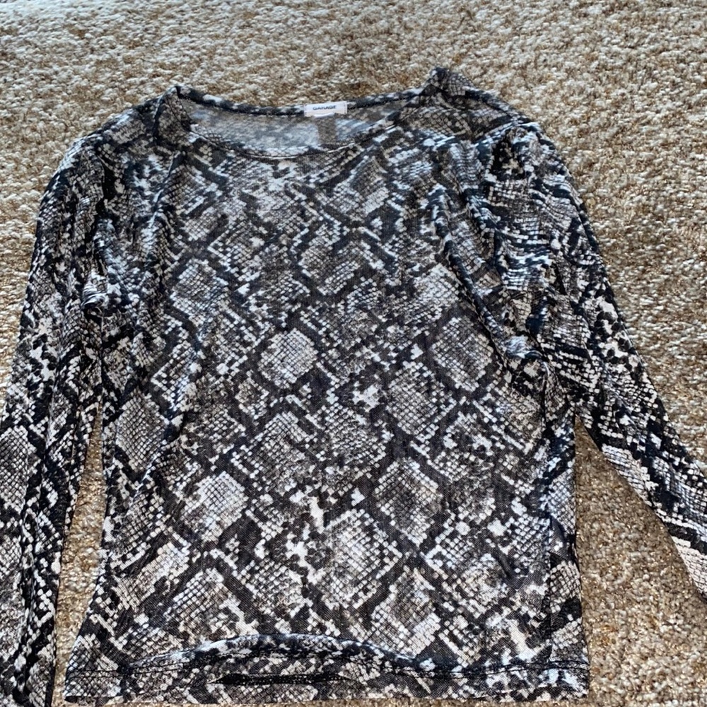 Garage mesh snake skin shirt